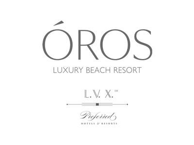 Logo elegante di Óros Luxury Beach Resort con tipografia stilizzata.