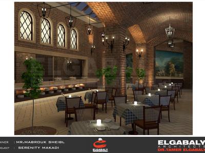 Elegant restaurant with brick walls, large windows, and tables set with checkered cloths.