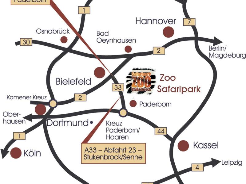 Karte zeigt Autobahnen und Städte in Deutschland rund um Dortmund, Köln, Hannover und Kassel.
